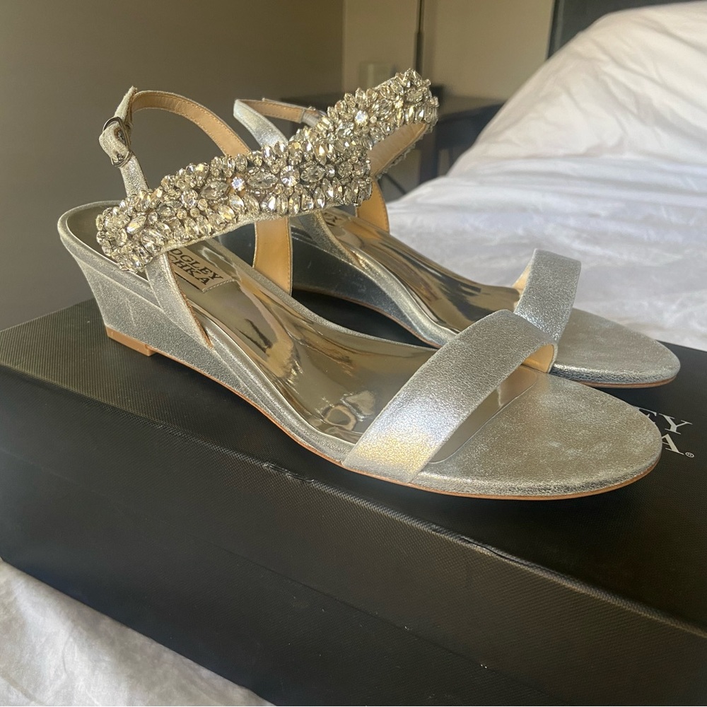Badgley Mischka Rhinestone Low Heels